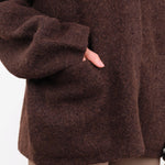 Lauren Manoogian Apparel Womens Outerwear Double Face Cardigan in Merlot