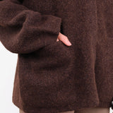 Lauren Manoogian Apparel Womens Outerwear Double Face Cardigan in Merlot