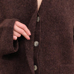 Lauren Manoogian Apparel Womens Outerwear Double Face Cardigan in Merlot