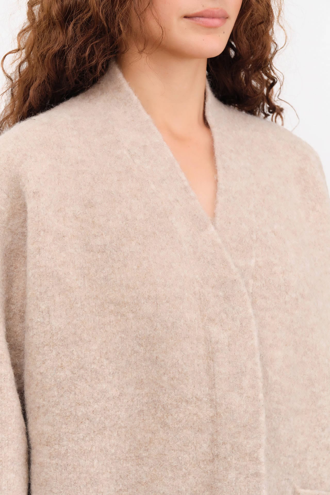 Lauren Manoogian Apparel Womens Outerwear Double Face Cardigan in Oak