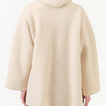 Alabaster White Double Face Cashmere Coat Cardigan by Lauren Manoogian Designer Brand 