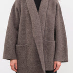 Lauren Manoogian Apparel Womens Outerwear Double Face Coat in Blackened