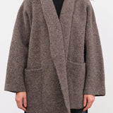 Lauren Manoogian Apparel Womens Outerwear Double Face Coat in Blackened