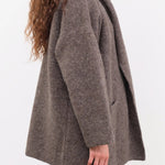 Lauren Manoogian Apparel Womens Outerwear Double Face Coat in Blackened