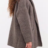 Lauren Manoogian Apparel Womens Outerwear Double Face Coat in Blackened