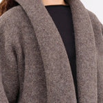 Lauren Manoogian Apparel Womens Outerwear Double Face Coat in Blackened