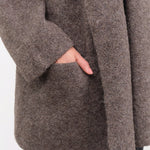 Lauren Manoogian Apparel Womens Outerwear Double Face Coat in Blackened