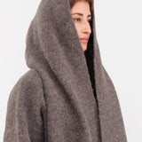 Lauren Manoogian Apparel Womens Outerwear Double Face Coat in Blackened