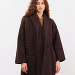 Lauren Manoogian Apparel Womens Outerwear Double Face Coat in Merlot