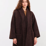 Lauren Manoogian Apparel Womens Outerwear Double Face Coat in Merlot