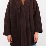 Lauren Manoogian Apparel Womens Outerwear Double Face Coat in Merlot