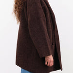 Lauren Manoogian Apparel Womens Outerwear Double Face Coat in Merlot