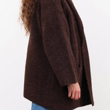 Lauren Manoogian Apparel Womens Outerwear Double Face Coat in Merlot