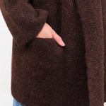 Lauren Manoogian Apparel Womens Outerwear Double Face Coat in Merlot