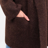 Lauren Manoogian Apparel Womens Outerwear Double Face Coat in Merlot