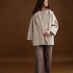 Lauren Manoogian Apparel Womens Outerwear Double Face Coat in Oak