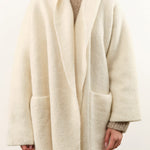 Lauren Manoogian Apparel Womens Sweaters Double Face Coat in Raw White