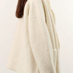 Lauren Manoogian Apparel Womens Sweaters Double Face Coat in Raw White