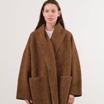Lauren Manoogian Apparel Womens Sweaters Double Face Coat in Rust