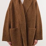 Lauren Manoogian Apparel Womens Sweaters Double Face Coat in Rust