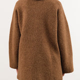 Lauren Manoogian Apparel Womens Sweaters Double Face Coat in Rust