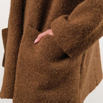 Lauren Manoogian Apparel Womens Sweaters Double Face Coat in Rust