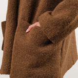 Lauren Manoogian Apparel Womens Sweaters Double Face Coat in Rust