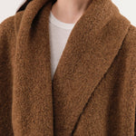 Lauren Manoogian Apparel Womens Sweaters Double Face Coat in Rust