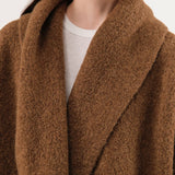 Lauren Manoogian Apparel Womens Sweaters Double Face Coat in Rust