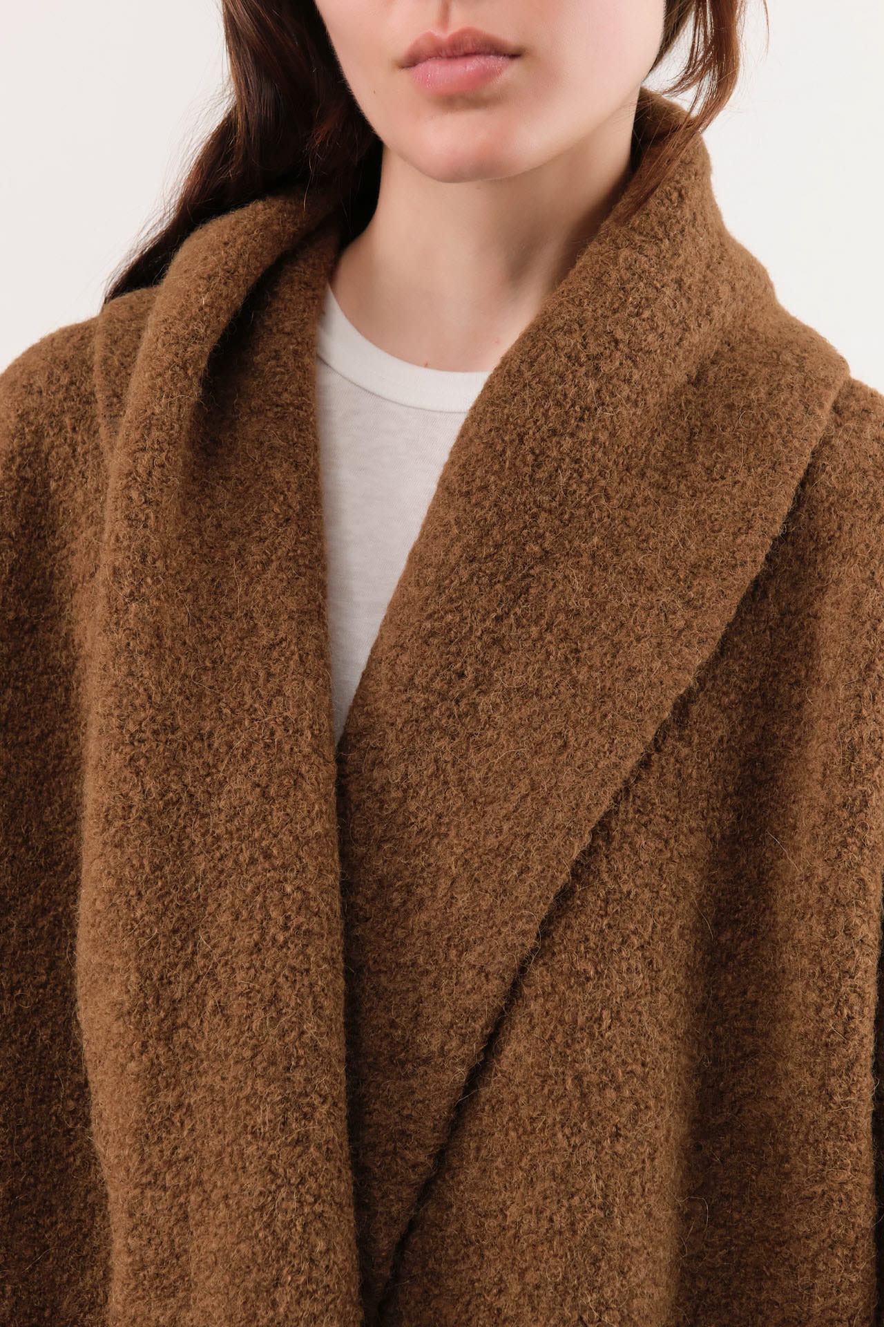 Lauren Manoogian Apparel Womens Sweaters Double Face Coat in Rust