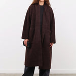 Lauren Manoogian Apparel Womens Outerwear Double Face Long Coat in Merlot