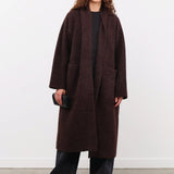 Lauren Manoogian Apparel Womens Outerwear Double Face Long Coat in Merlot
