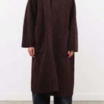Lauren Manoogian Apparel Womens Outerwear Double Face Long Coat in Merlot