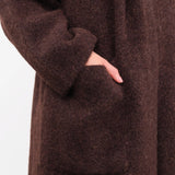 Lauren Manoogian Apparel Womens Outerwear Double Face Long Coat in Merlot