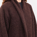 Lauren Manoogian Apparel Womens Outerwear Double Face Long Coat in Merlot