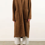 Lauren Manoogian Apparel Womens Sweaters Double Face Long Coat in Rust
