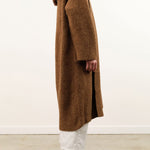 Lauren Manoogian Apparel Womens Sweaters Double Face Long Coat in Rust