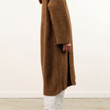 Lauren Manoogian Apparel Womens Sweaters Double Face Long Coat in Rust