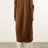 Lauren Manoogian Apparel Womens Sweaters Double Face Long Coat in Rust