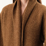 Lauren Manoogian Apparel Womens Sweaters Double Face Long Coat in Rust