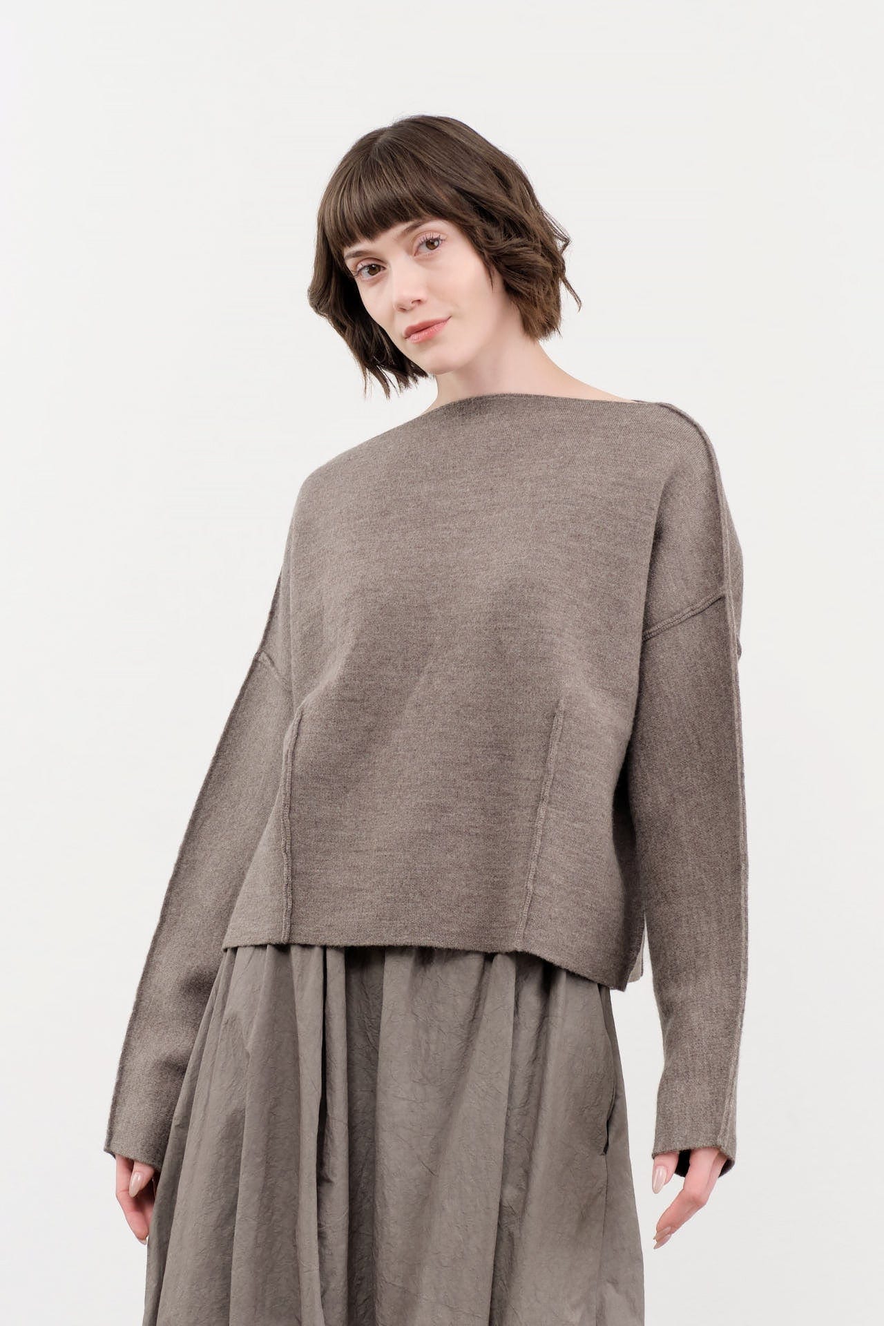 Lauren Manoogian Apparel Womens Sweaters Double Knit Boatneck