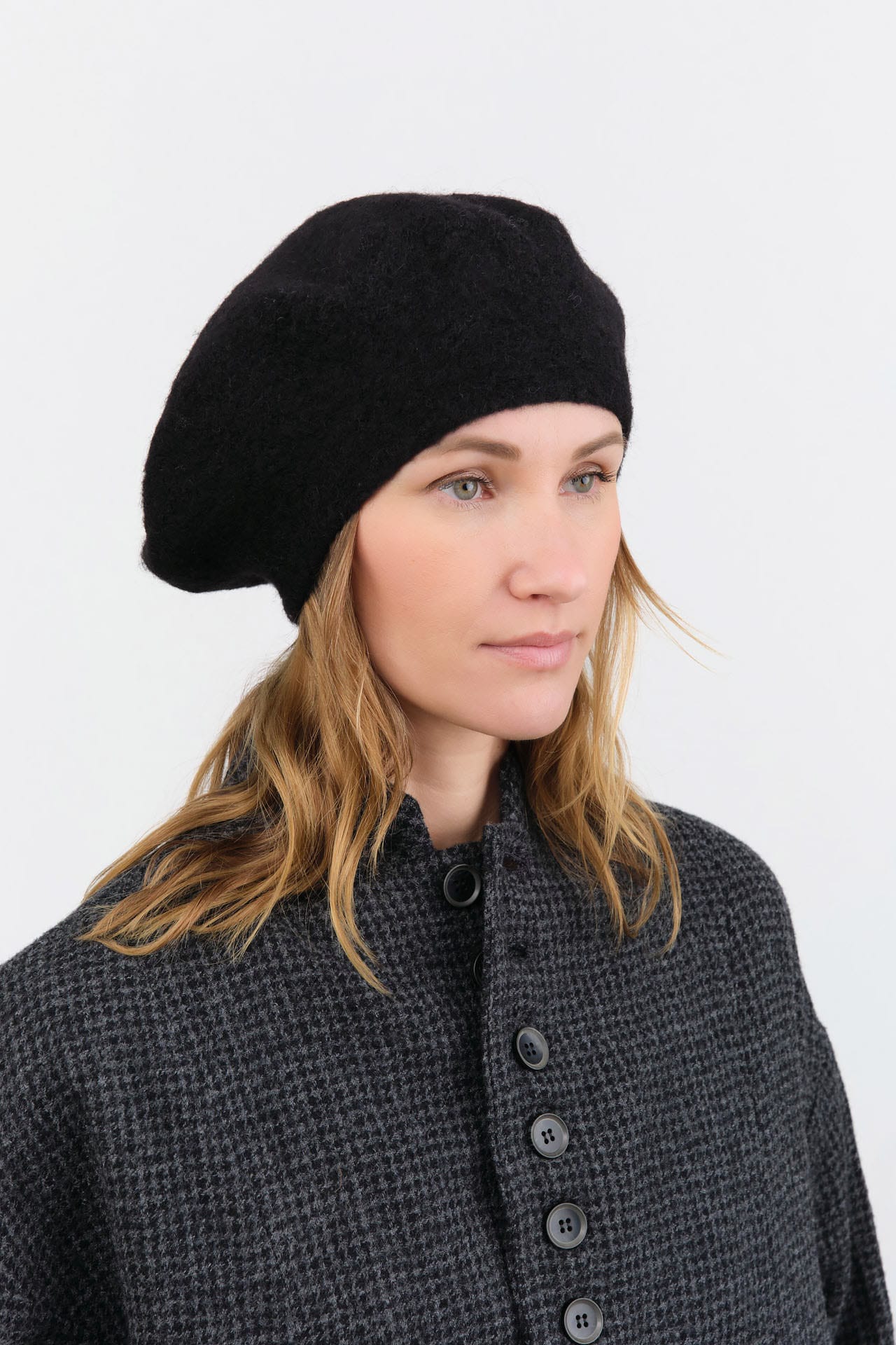 Lauren Manoogian Accessories Hats Felt Beret in Black Black