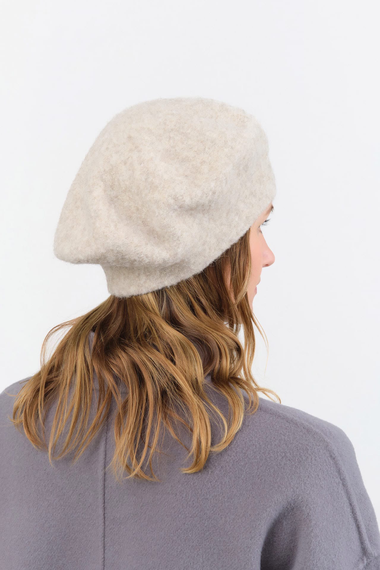 Lauren Manoogian Accessories Hats Felt Beret in Pebble Pebble