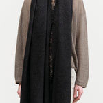 Felt Fringe Scarf by Lauren Manoogian in Black Melange