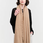 Lauren Manoogian Felt Fringe Scarf in Camel