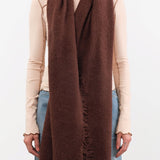 Lauren Manoogian Accessories Scarves Felt Fringe Scarf in Merlot Merlot / One Size