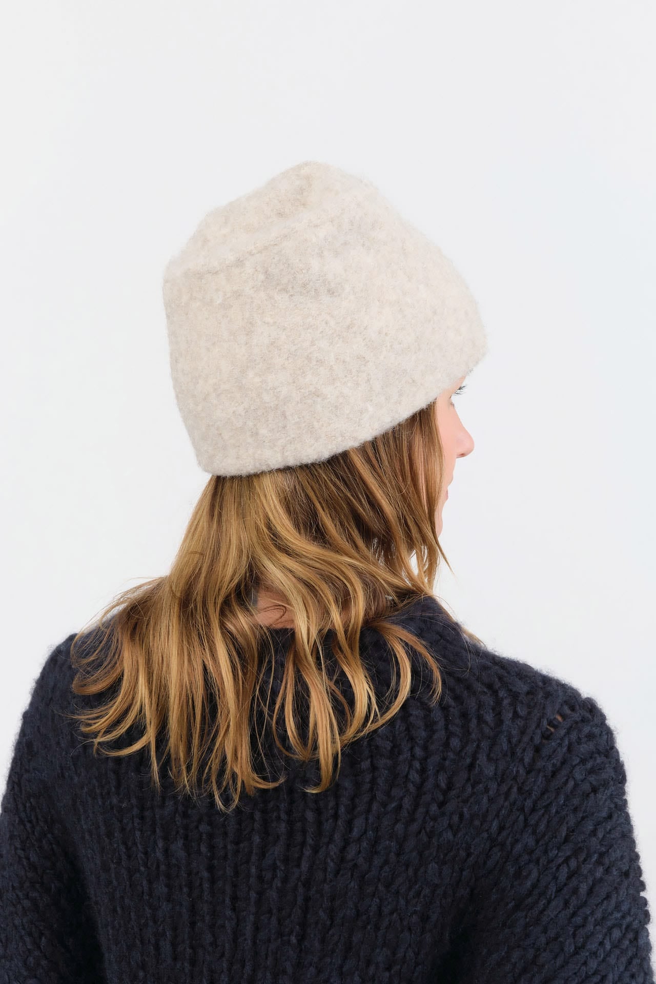 Lauren Manoogian Accessories Hats Felt Toque in Pebble Pebble