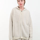 Lauren Manoogian Apparel Womens Sweaters Fine Terry Hood Cardigan
