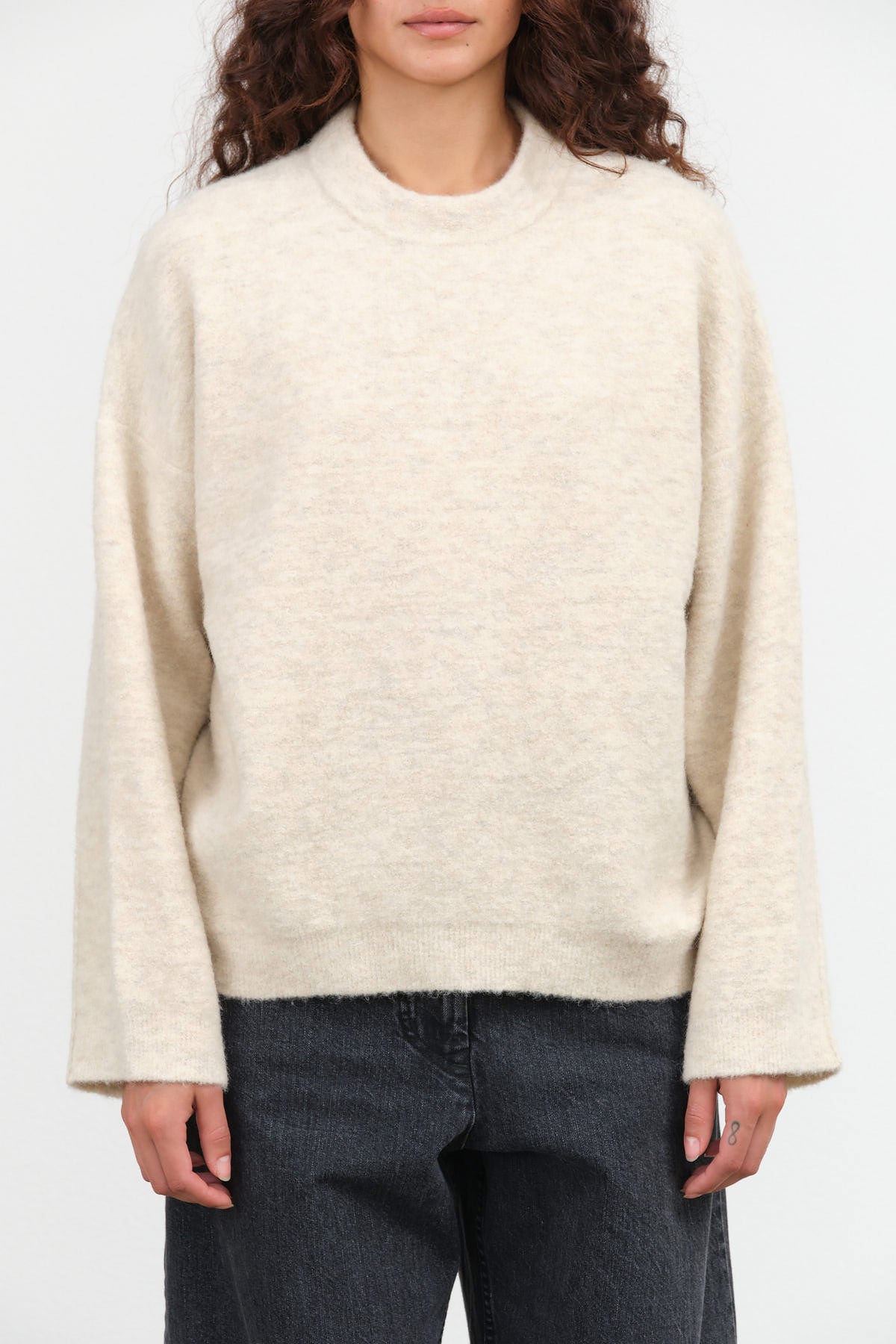 Fleece Crewneck by Lauren Manoogian in Ecru