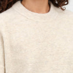 Ecru Fleece Crewneck by Lauren Manoogian